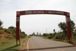 Driving into Iten