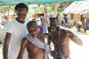 Winyo with Mijikenda musicians