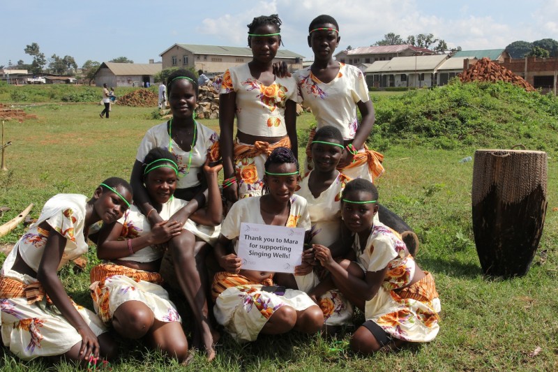 Elgon Ngoma Troupe girls with Mara sign