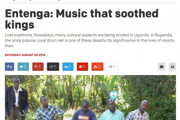 James Entenga article Daily Monitor