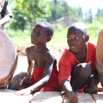 Children with xylophone